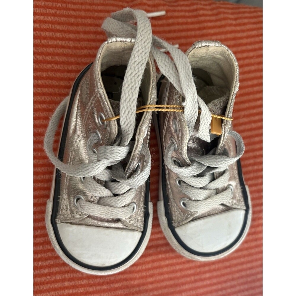 Converse Chuck Taylor All Star Infant/Toddler Hitop Sneakers Shoes Size 4, Gold